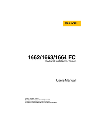 Thumbnail of document Manual - 1664 FC Multifunction Installation Tester